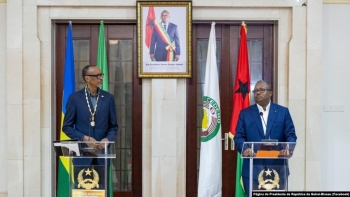 Imagem de Presidente do Ruanda de visita a Bissau