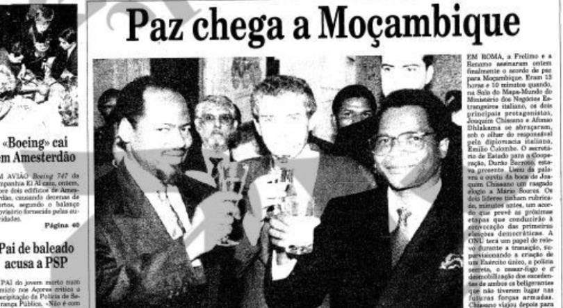 Imagem de Moçambique assinala 31 anos do acordo de paz