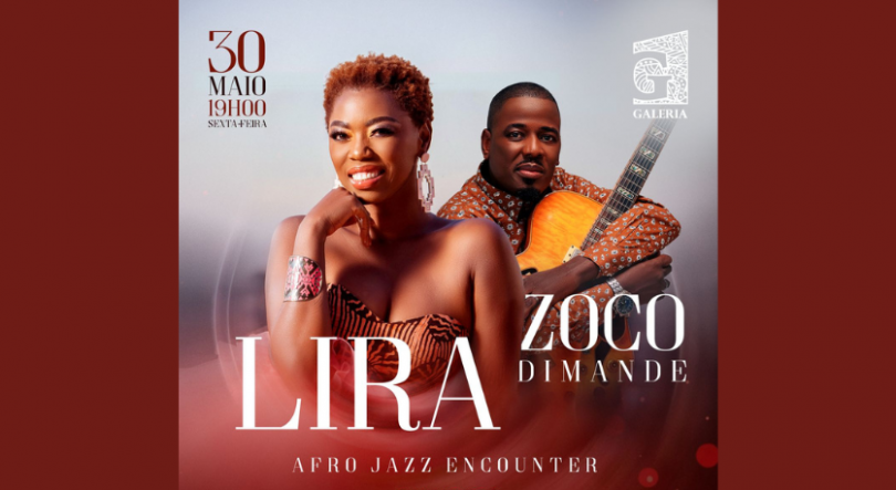 Imagem de Lira e Zoco Dimande no palco do Galeria em Maputo