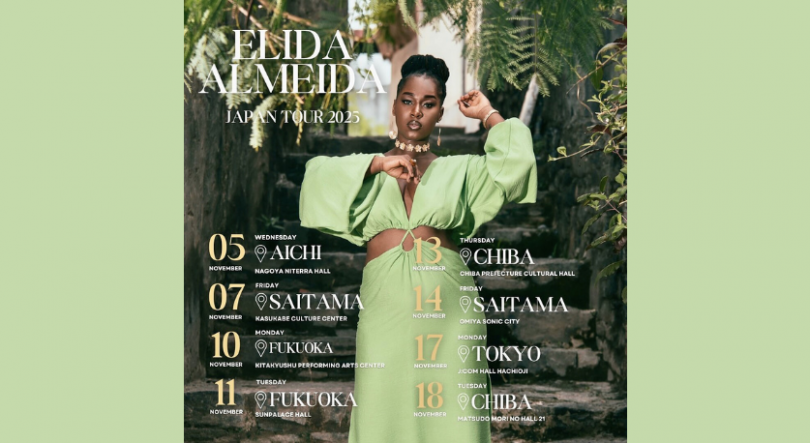 Imagem de Elida Almeida em turnê pelo Japão