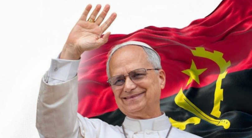 Imagem de Papa Leão XIV em Angola amanhã