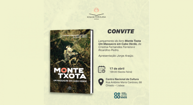 Imagem de Lançamento do livro “Monte Txota – Um Massacre em Cabo Verde”