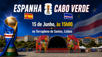 Imagem de Lisboa veste as cores de Cabo Verde para apoiar os Tubarões Azuis