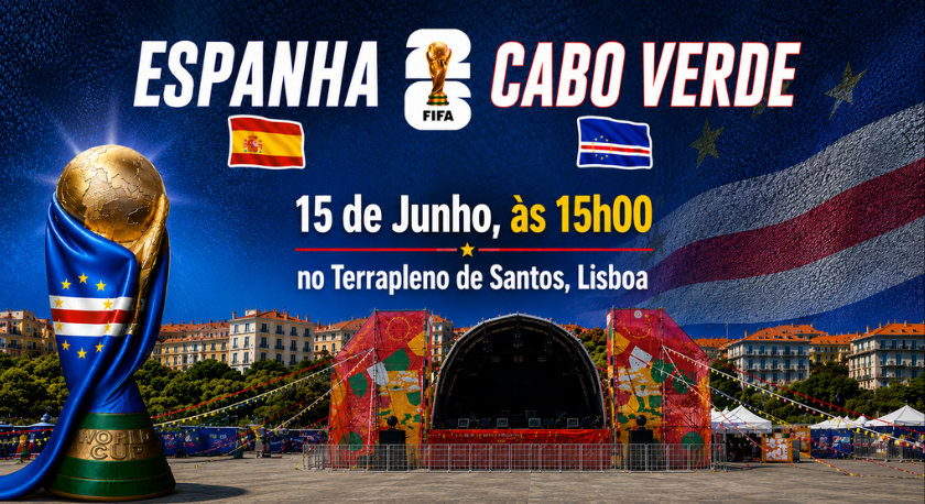 Imagem de Lisboa veste as cores de Cabo Verde para apoiar os Tubarões Azuis
