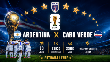 Imagem de Argentina X Cabo Verde no Terrapleno de Santos